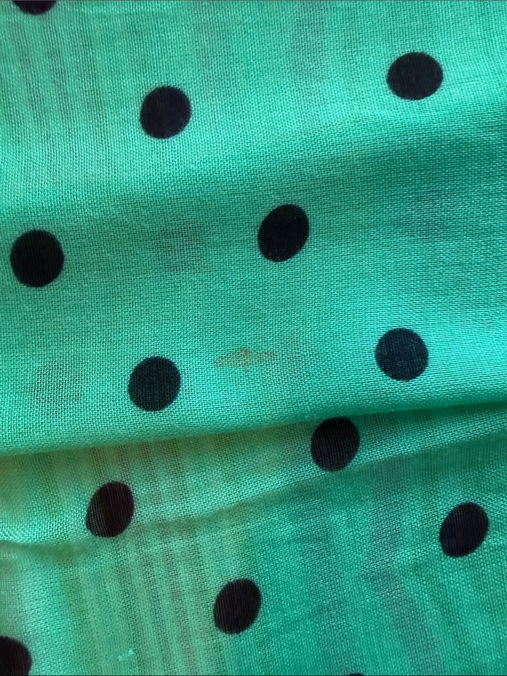 Gap Green & Black Polka Dot Scarf 💯% viscose - Picture 3 of 4